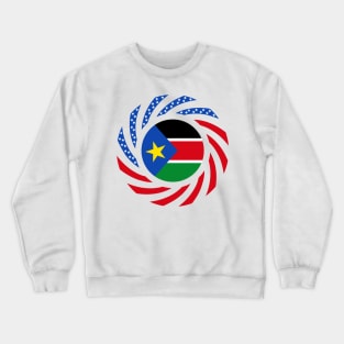 South Sudanese American Multinational Patriot Flag Series Crewneck Sweatshirt